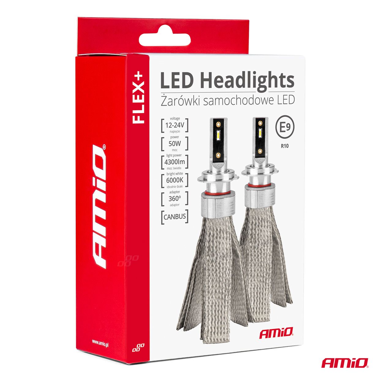 LED Hovedlys FLEX+ Serie H7-6 canbus 6000K 12-24V AMIO-03662