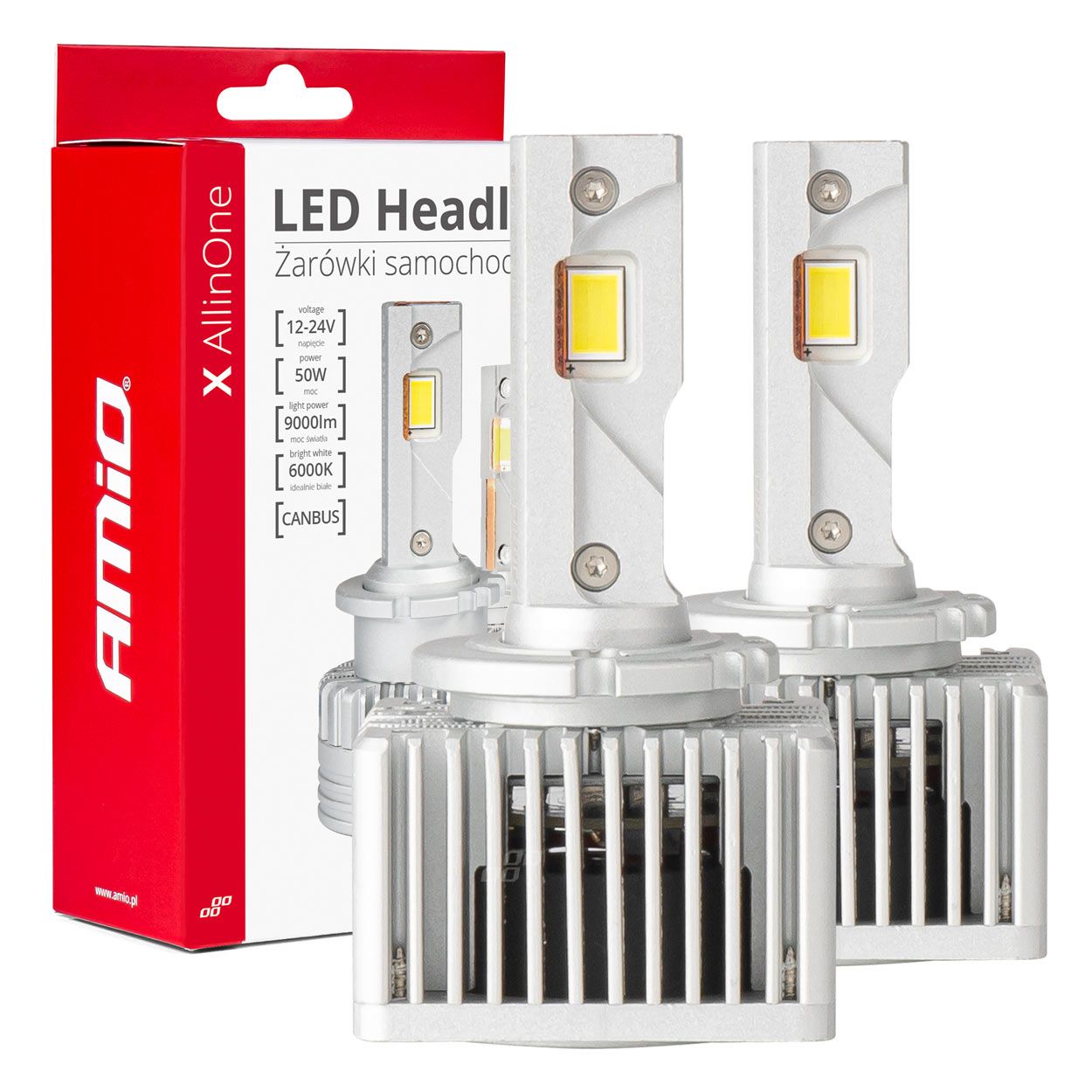 LED Headlights X AllinOne Series D1S D3S D8S canbus 6000K AMIO-03669