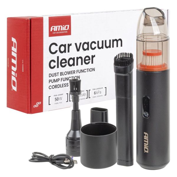 Car vacuum cleaner 6 kPa 50W 150ml (BATT) AMIO-04888