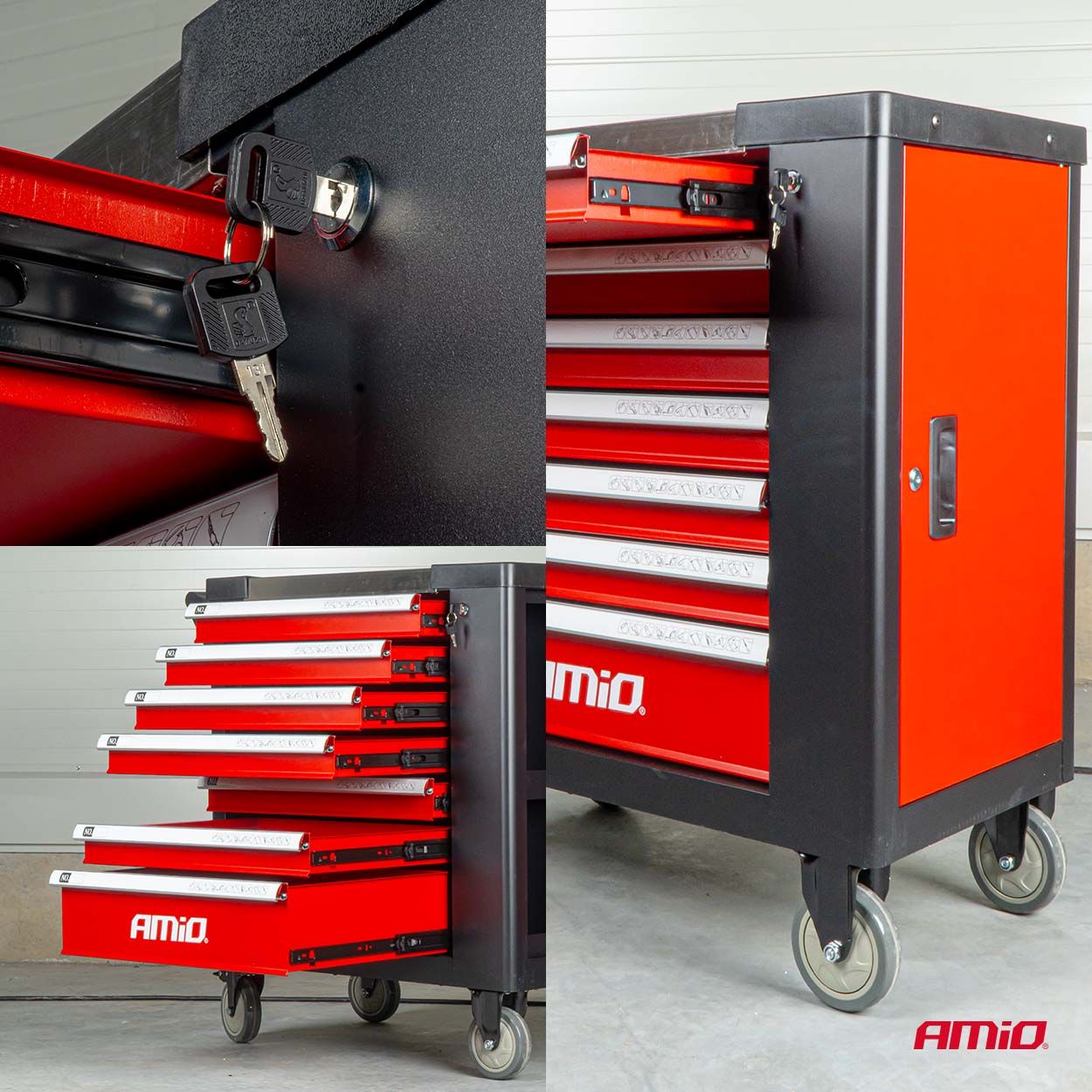 Workshop Tool Cabinet 840x460x870mm AMIO-04891