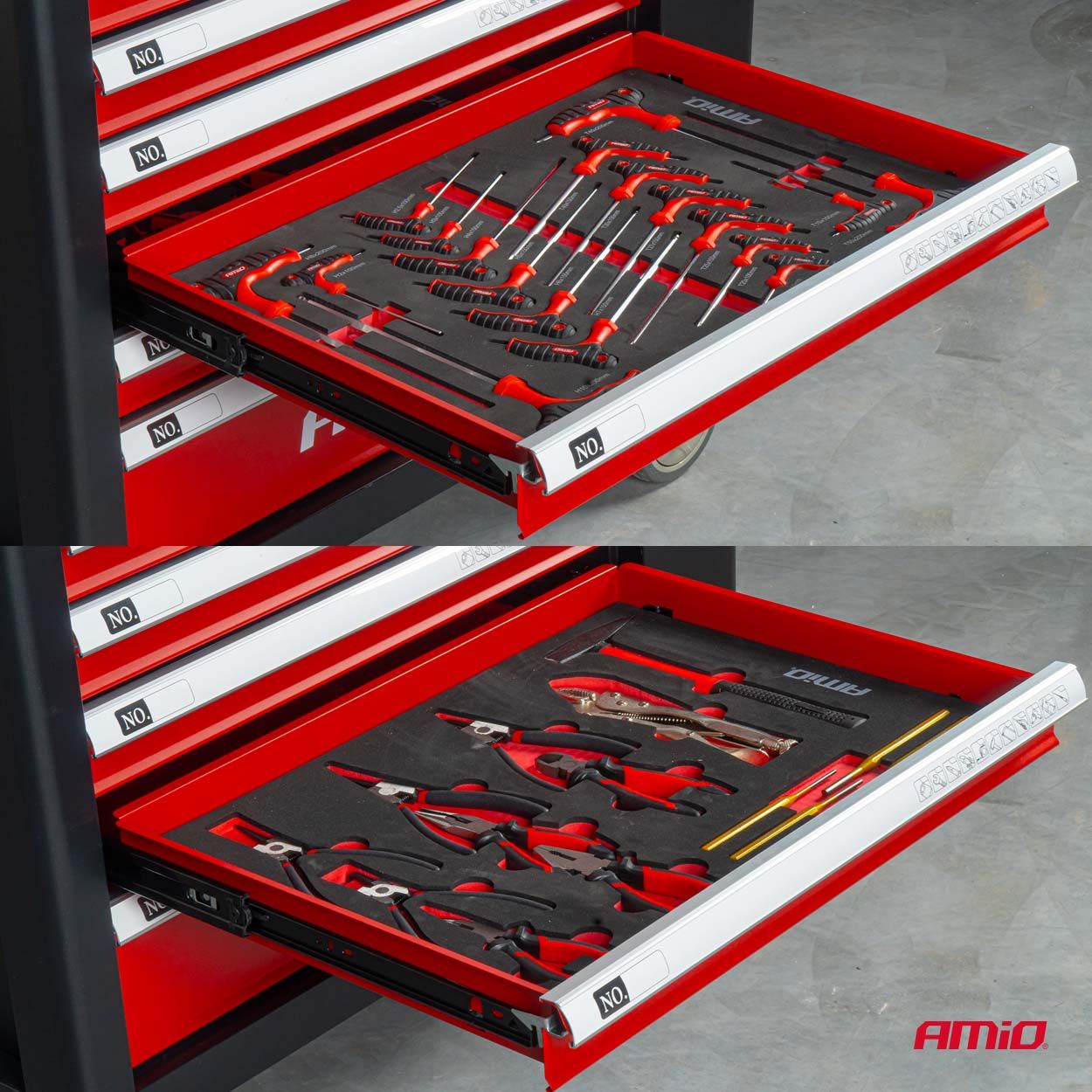 Tool Cabinet with 258-piece Tool Set 840x460x870mm AMIO-04892